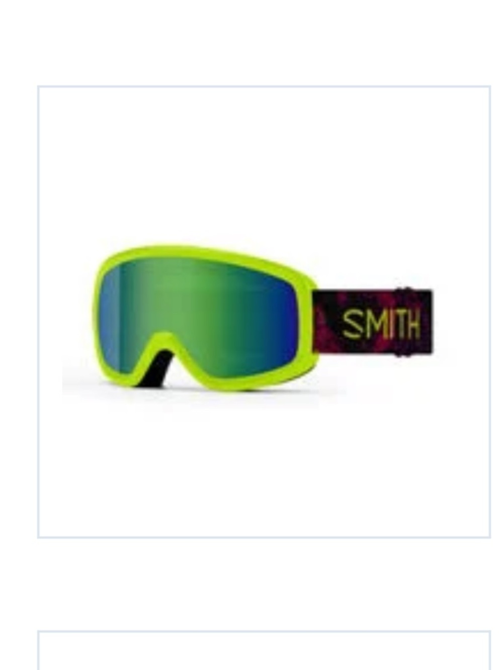 Smith Kids Medium Snowday Goggles Green Sol-X Mirror Lens Youth Ski Snow NWT